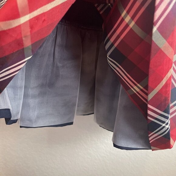 Kinloch Anderson Scotland Dress Girls 11 140 Blue Red Plaid Buttons Classic - Picture 5 of 8